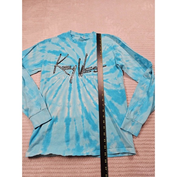 Key West Florida Shirt Womens Small Blue Tyedye Long Sleeve Destination Tee - Picture 2 of 6
